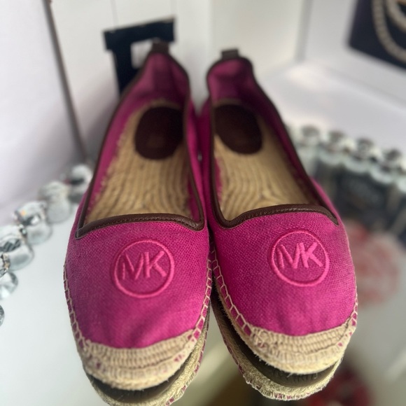 Michael Kors Mathilde  pink Espadrille Heavy Canvas size 8.5 - Picture 3 of 9